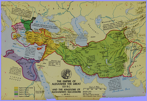 Map of Alexander's Empire