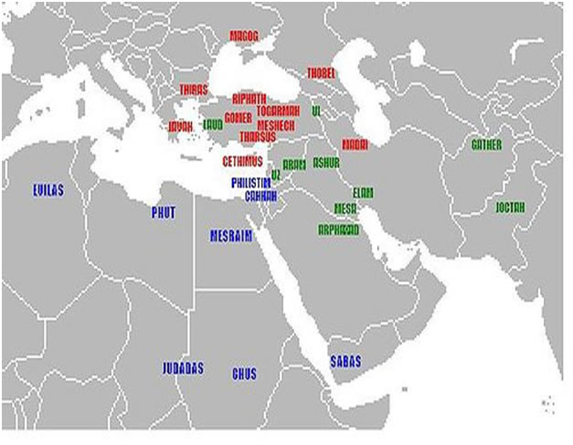 Sons+Of+Noah+Map geneaologies of noah s sons the living commentary http www ...